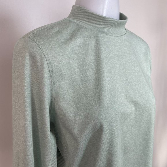 Old Navy Active Crop Top Large Green Mock Neck Cozecore Stretch Women's - Picture 2 of 12